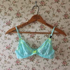 Victoria's Secret Light Blue Sheer Underwire Bra